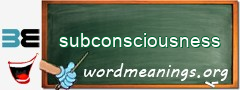 WordMeaning blackboard for subconsciousness